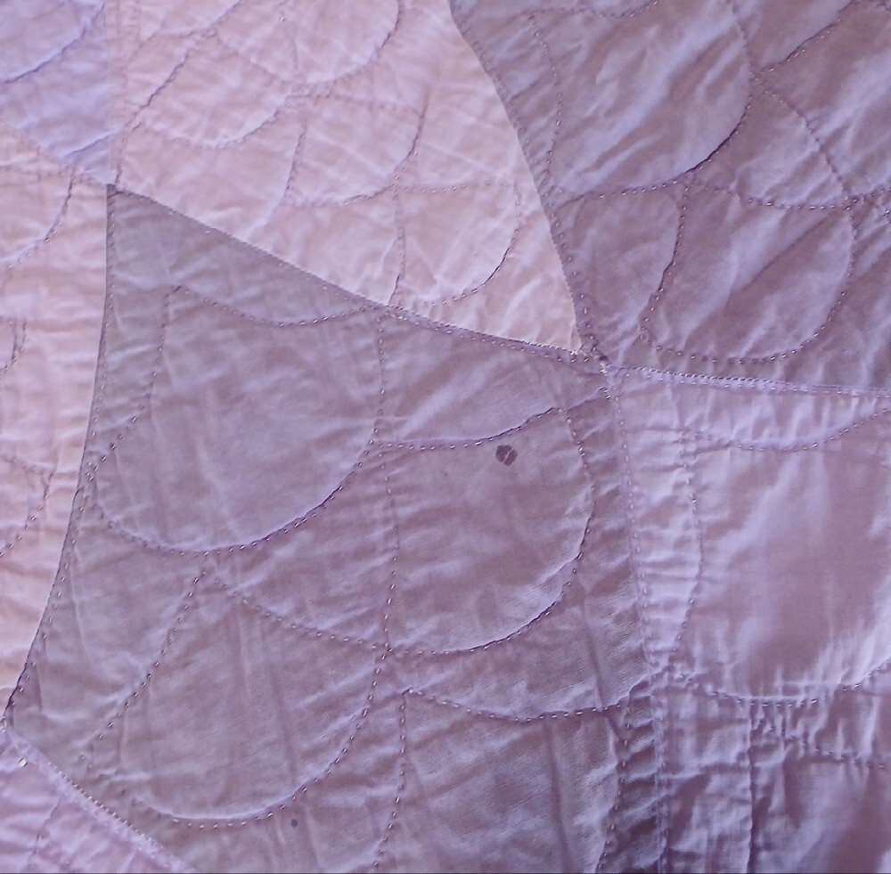 Vintage Handmade Lavender Starburst Patchwork Quilt - Unbranded - Picture 3 of 5